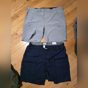 Men Size 44 Shorts/ Grey Izod & NWT Navy Croft And Barrow Navy Belted Cargo